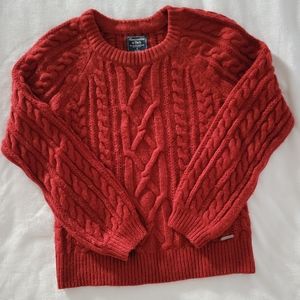 Cranberry Cable Crew Neck Sweater